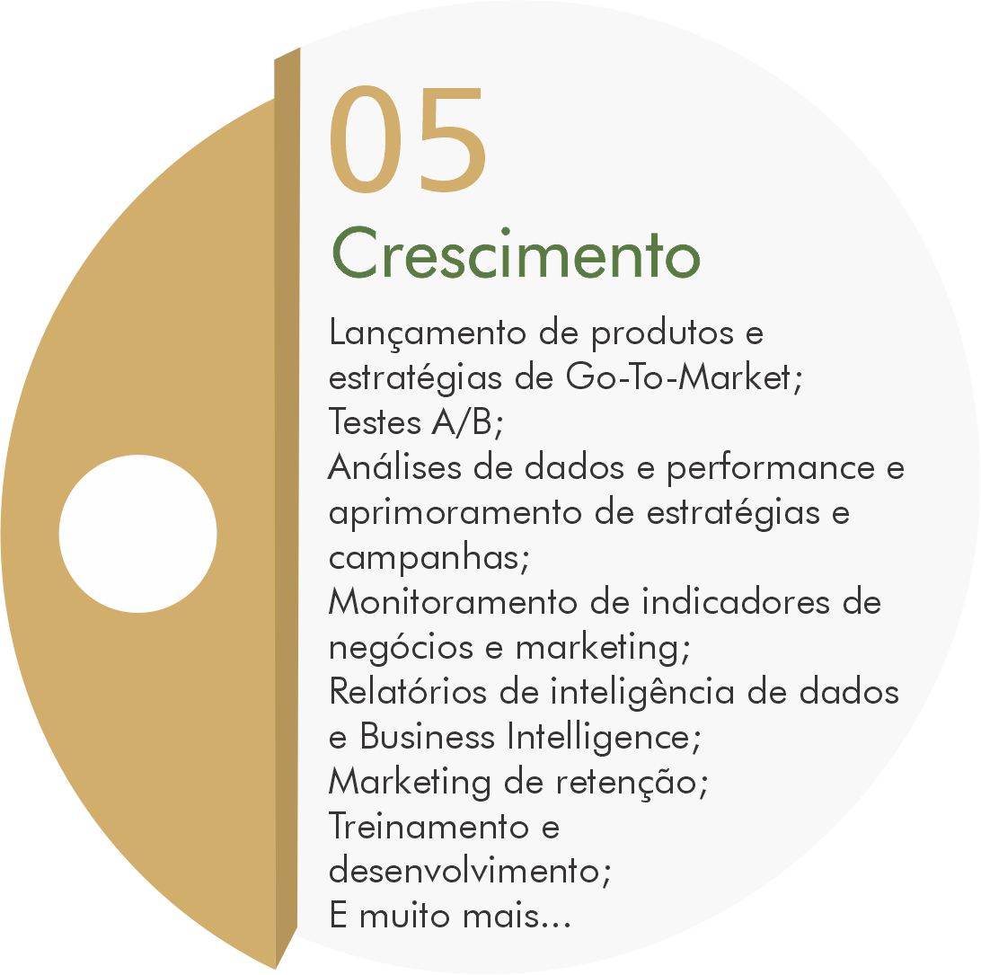 05 - Crescimento - Controle, organização e direcionamento das ações envolvidas no projeto com foco no sucesso.